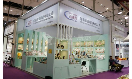 廣交會(huì)陶瓷展區(qū)華豐陶瓷特裝案例